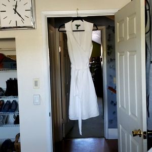 White Cotton Wrap Dress